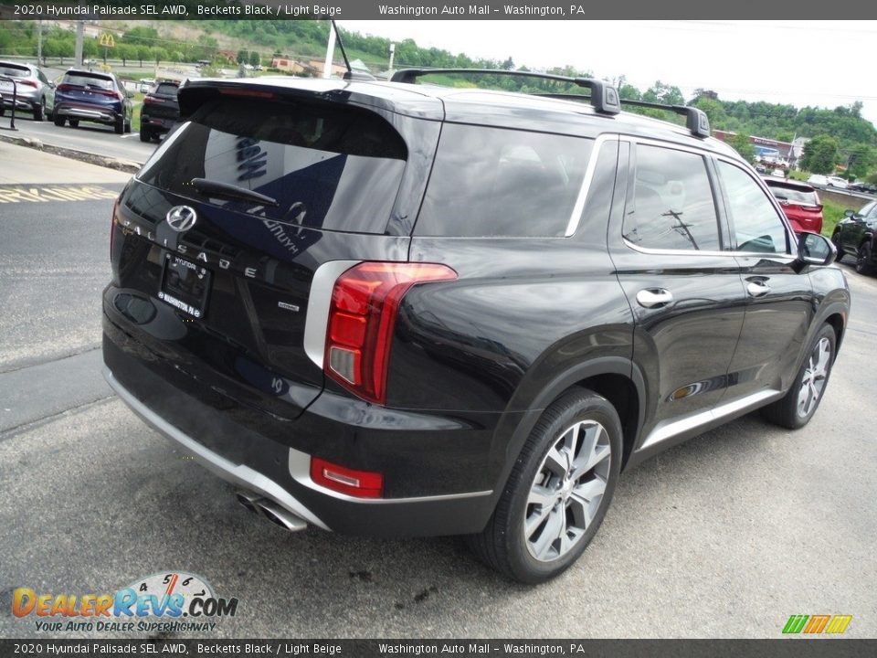 2020 Hyundai Palisade SEL AWD Becketts Black / Light Beige Photo #11