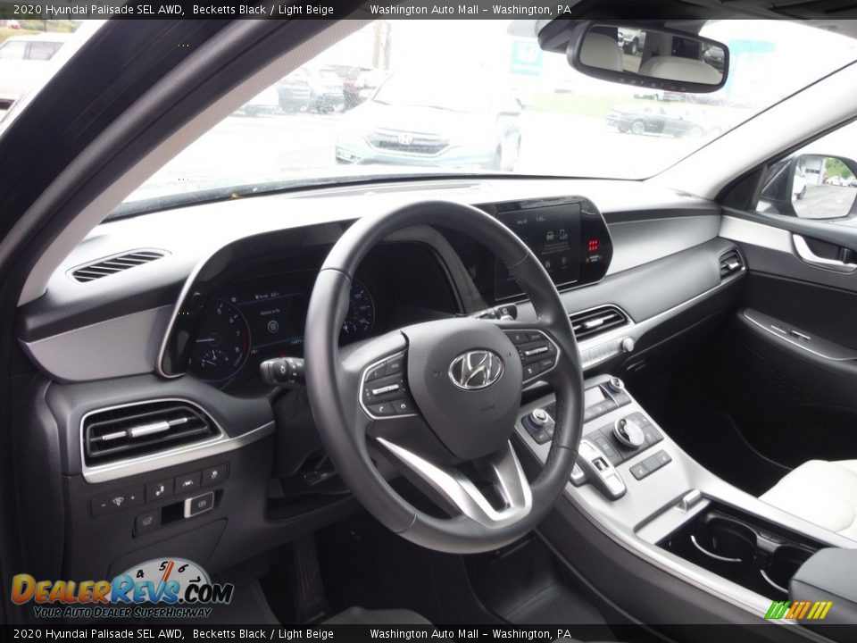 2020 Hyundai Palisade SEL AWD Becketts Black / Light Beige Photo #13