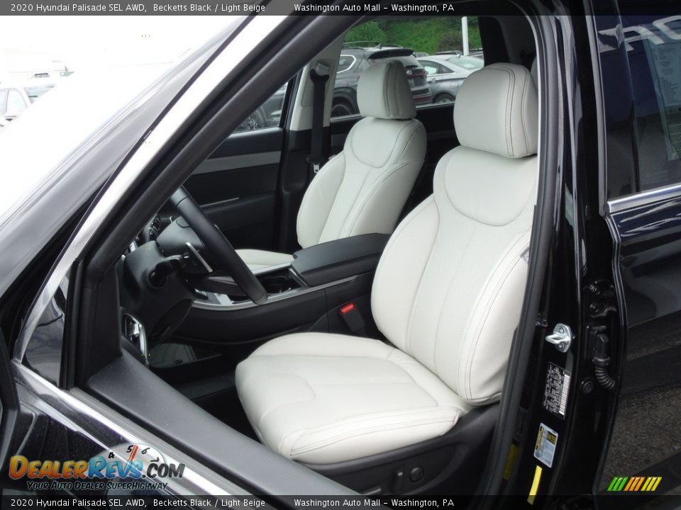 2020 Hyundai Palisade SEL AWD Becketts Black / Light Beige Photo #14