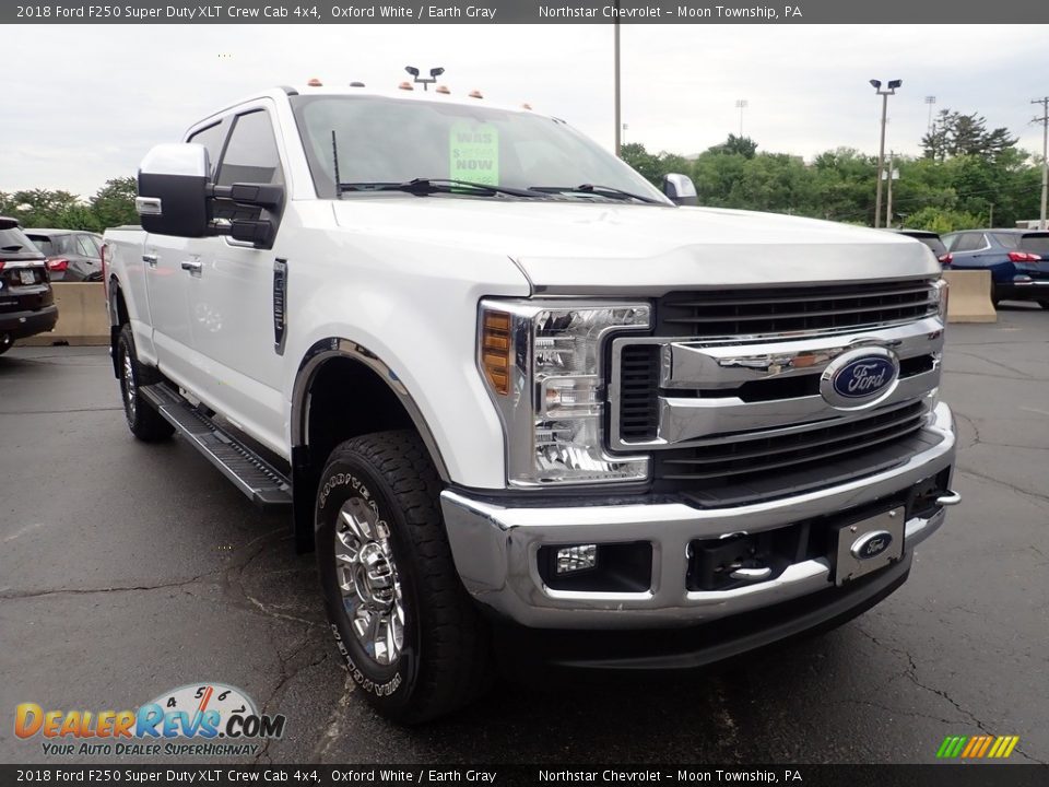 2018 Ford F250 Super Duty XLT Crew Cab 4x4 Oxford White / Earth Gray Photo #11