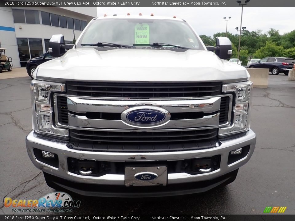 2018 Ford F250 Super Duty XLT Crew Cab 4x4 Oxford White / Earth Gray Photo #12