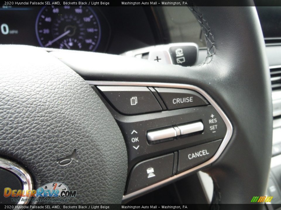 2020 Hyundai Palisade SEL AWD Becketts Black / Light Beige Photo #24