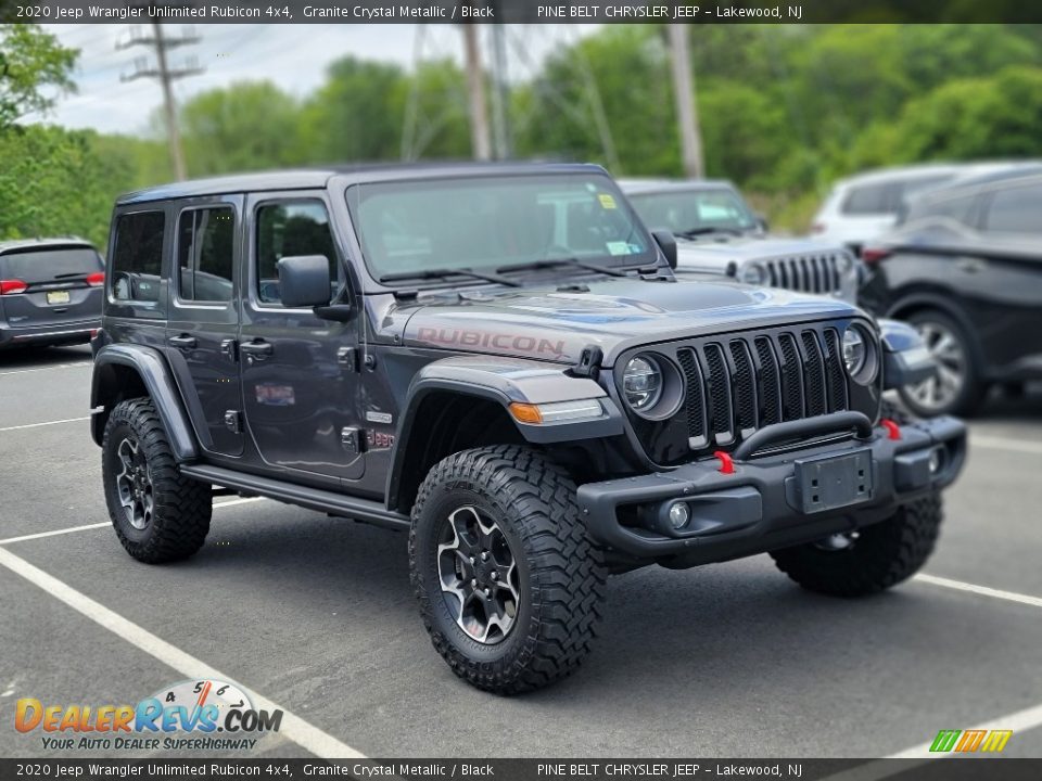 2020 Jeep Wrangler Unlimited Rubicon 4x4 Granite Crystal Metallic / Black Photo #3