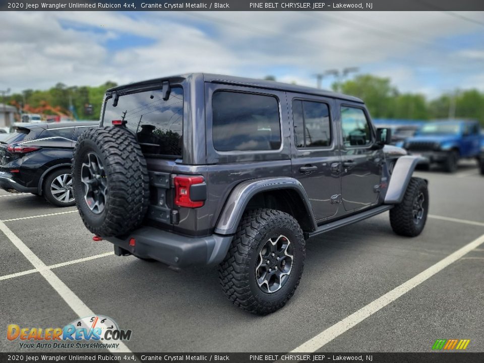 2020 Jeep Wrangler Unlimited Rubicon 4x4 Granite Crystal Metallic / Black Photo #10