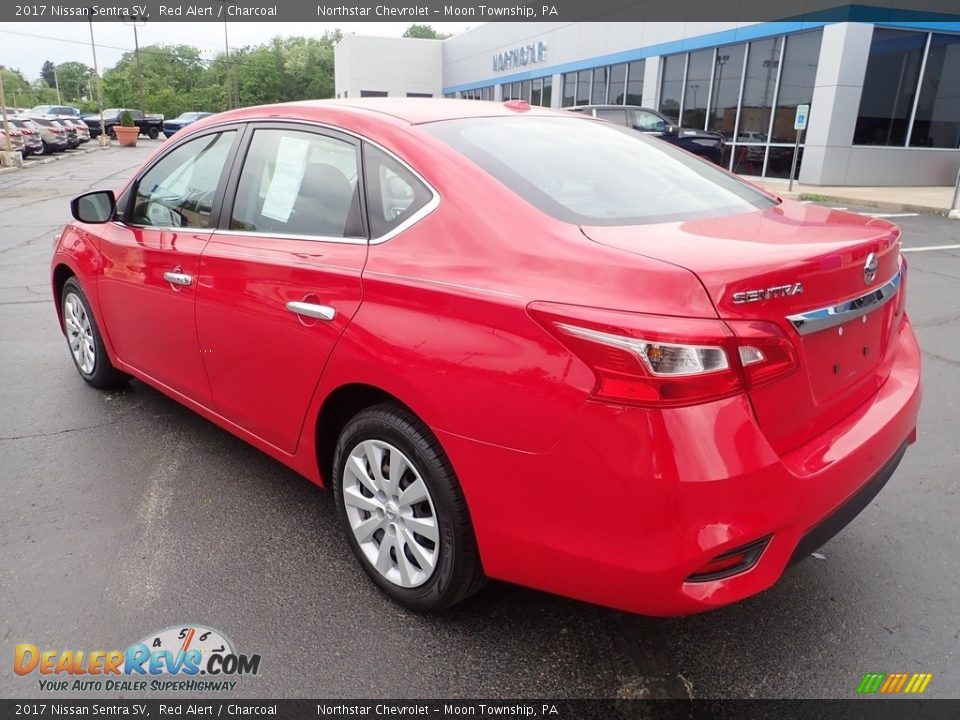 2017 Nissan Sentra SV Red Alert / Charcoal Photo #4