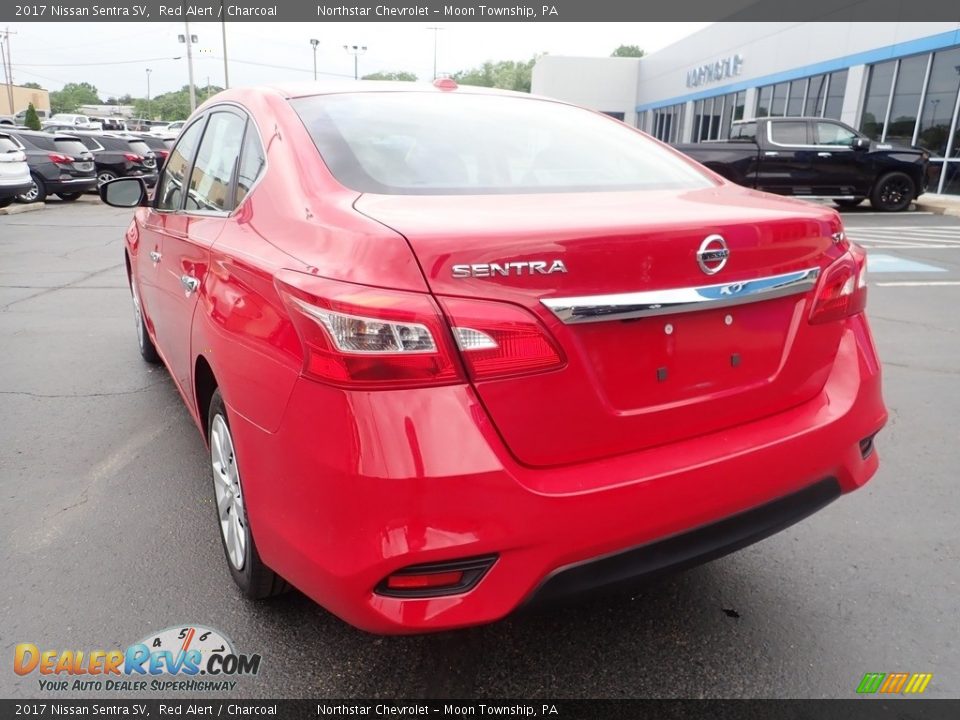 2017 Nissan Sentra SV Red Alert / Charcoal Photo #5