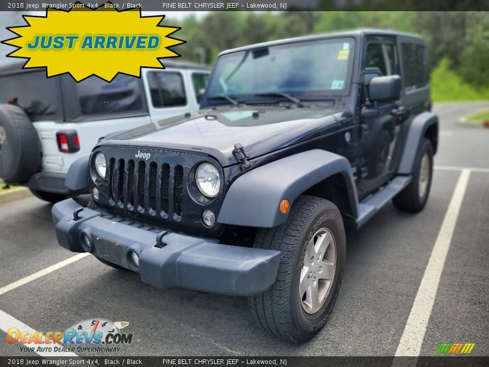 2018 Jeep Wrangler Sport 4x4 Black / Black Photo #1