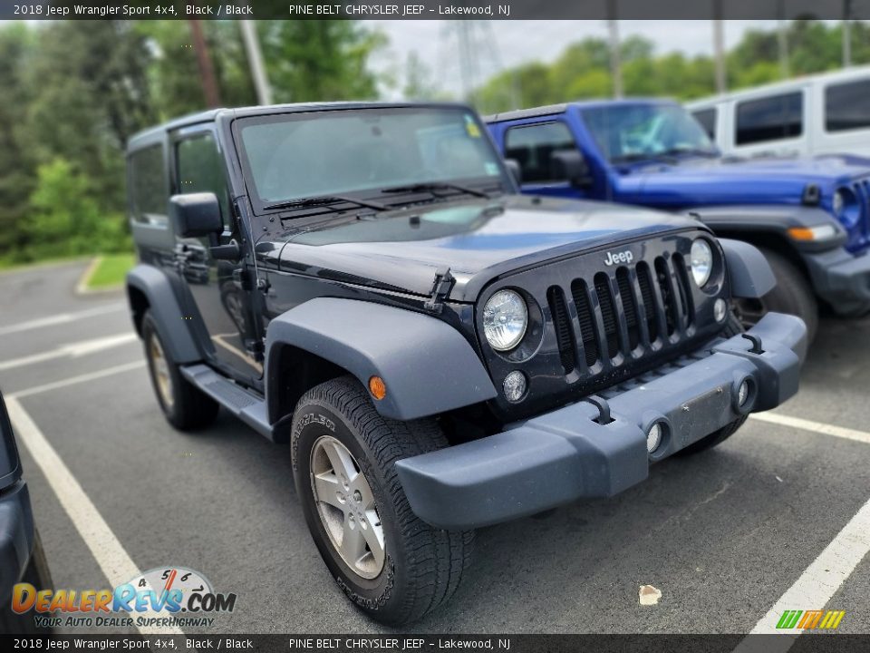 2018 Jeep Wrangler Sport 4x4 Black / Black Photo #3