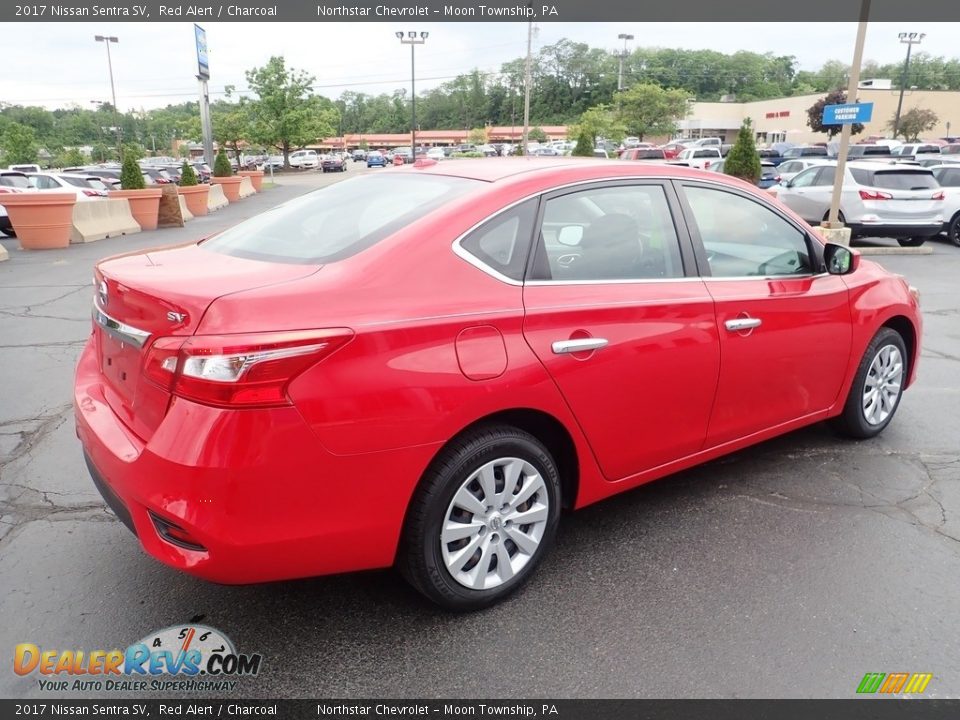 2017 Nissan Sentra SV Red Alert / Charcoal Photo #9