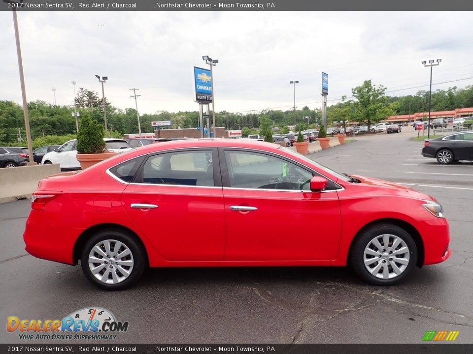 2017 Nissan Sentra SV Red Alert / Charcoal Photo #10