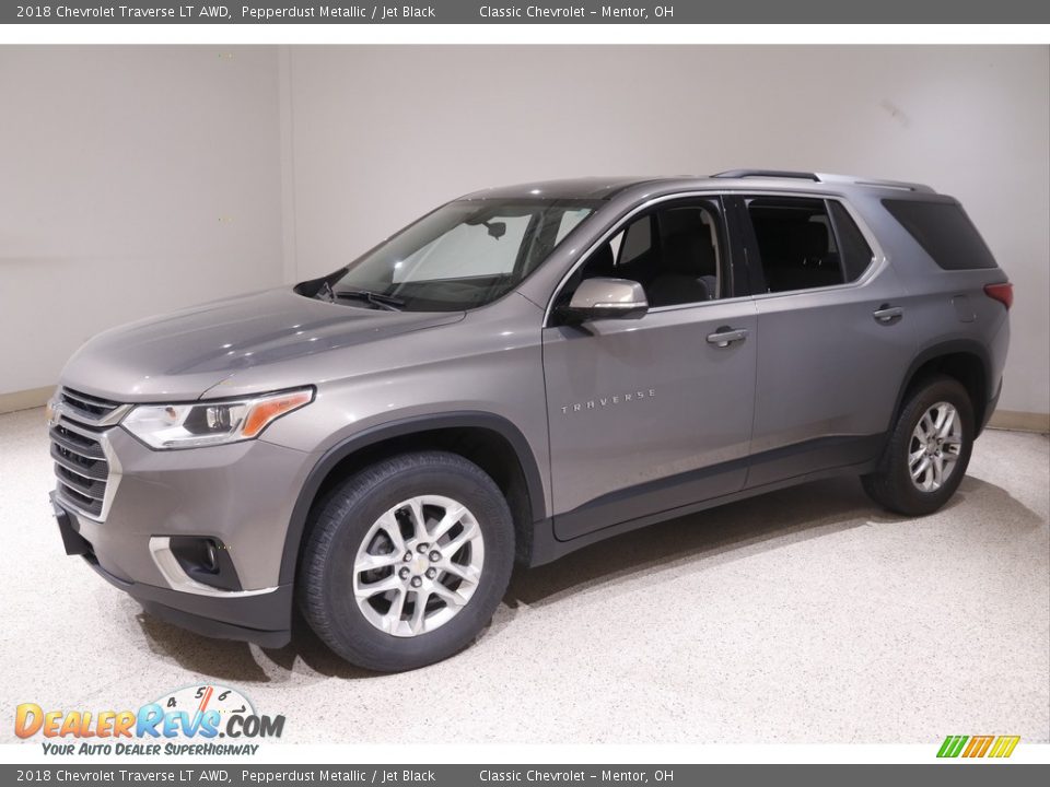 2018 Chevrolet Traverse LT AWD Pepperdust Metallic / Jet Black Photo #3