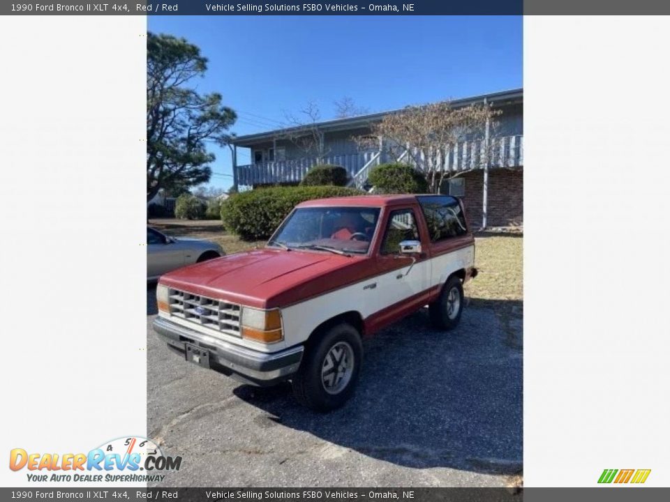 1990 Ford Bronco II XLT 4x4 Red / Red Photo #1