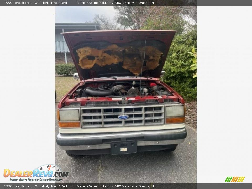 1990 Ford Bronco II XLT 4x4 Red / Red Photo #7