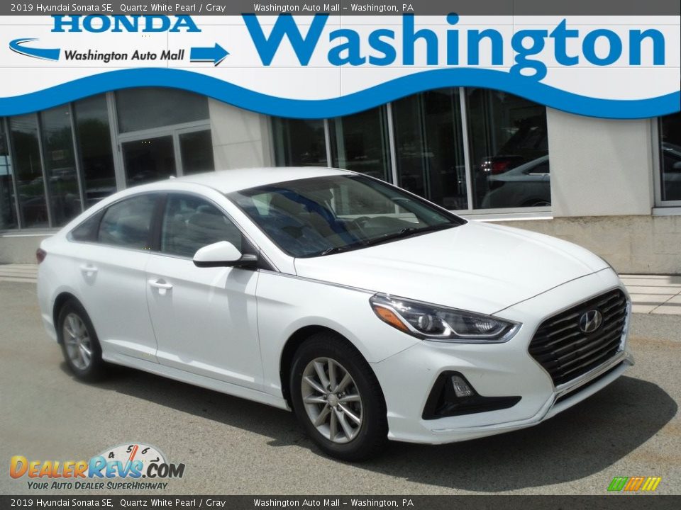 2019 Hyundai Sonata SE Quartz White Pearl / Gray Photo #1