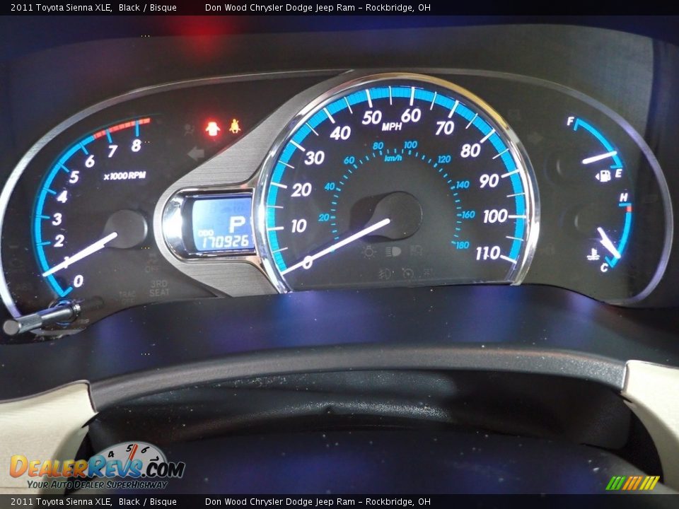 2011 Toyota Sienna XLE Black / Bisque Photo #20