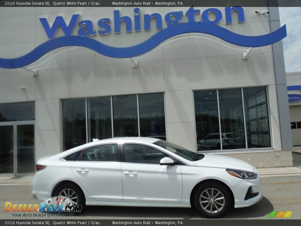 2019 Hyundai Sonata SE Quartz White Pearl / Gray Photo #2