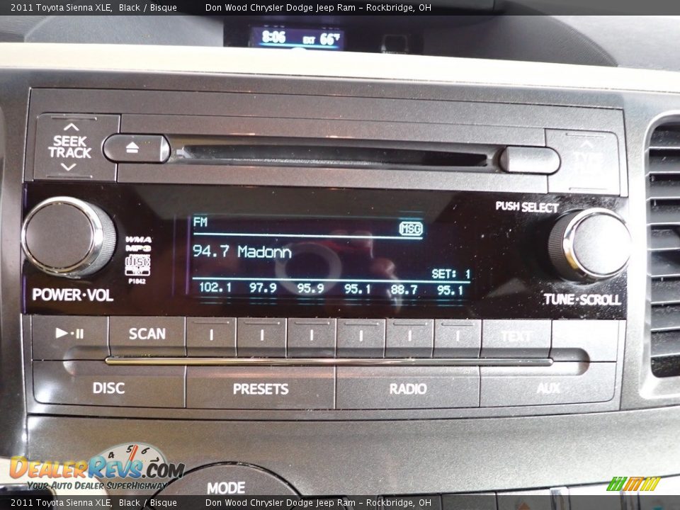 2011 Toyota Sienna XLE Black / Bisque Photo #21