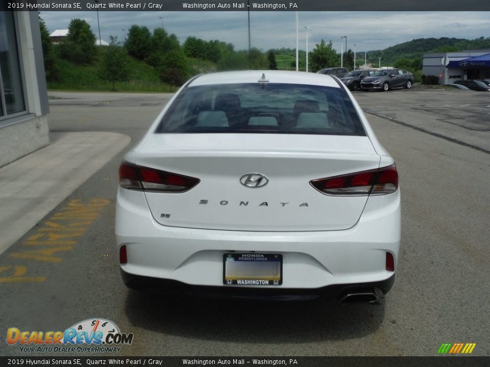 2019 Hyundai Sonata SE Quartz White Pearl / Gray Photo #6