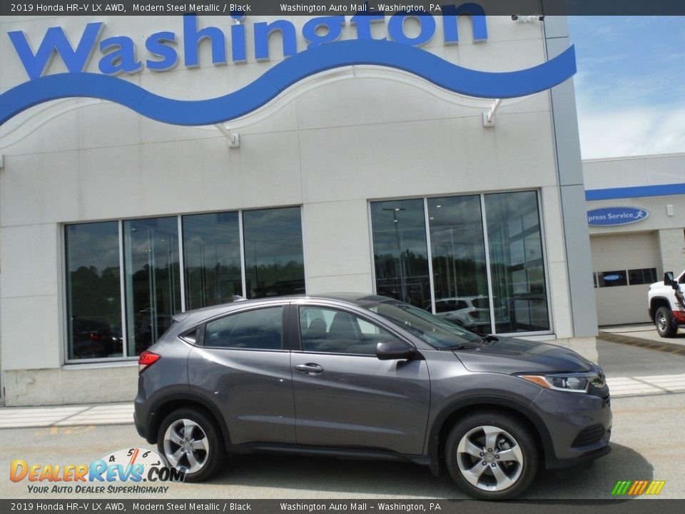 2019 Honda HR-V LX AWD Modern Steel Metallic / Black Photo #2