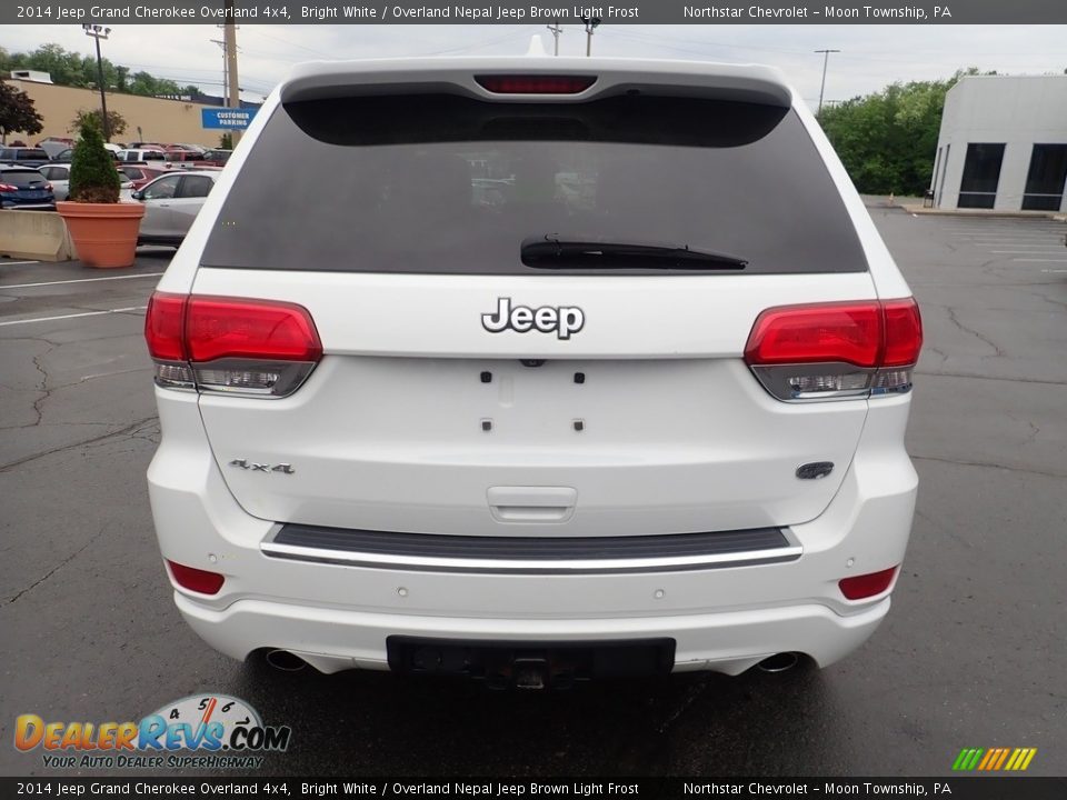 2014 Jeep Grand Cherokee Overland 4x4 Bright White / Overland Nepal Jeep Brown Light Frost Photo #6
