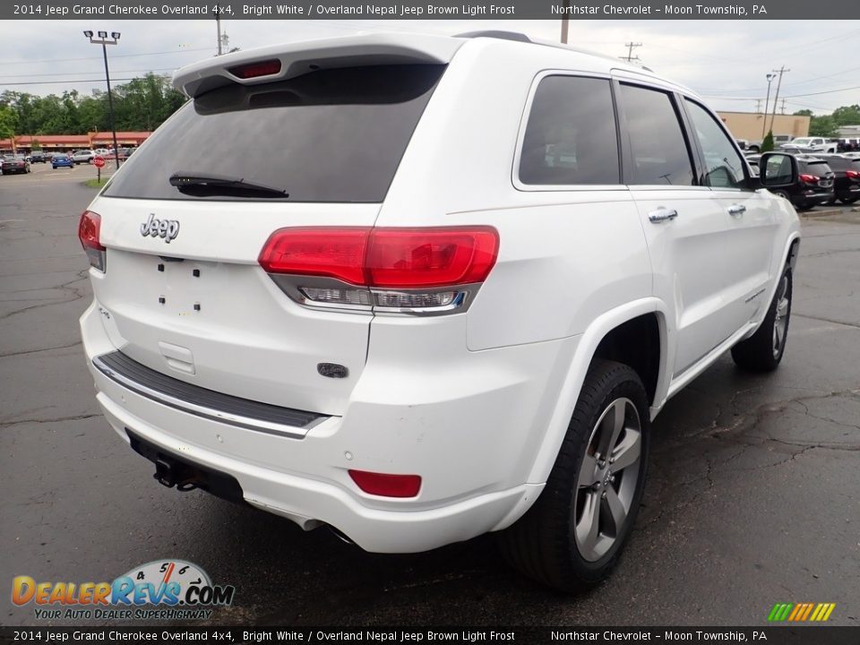 2014 Jeep Grand Cherokee Overland 4x4 Bright White / Overland Nepal Jeep Brown Light Frost Photo #8