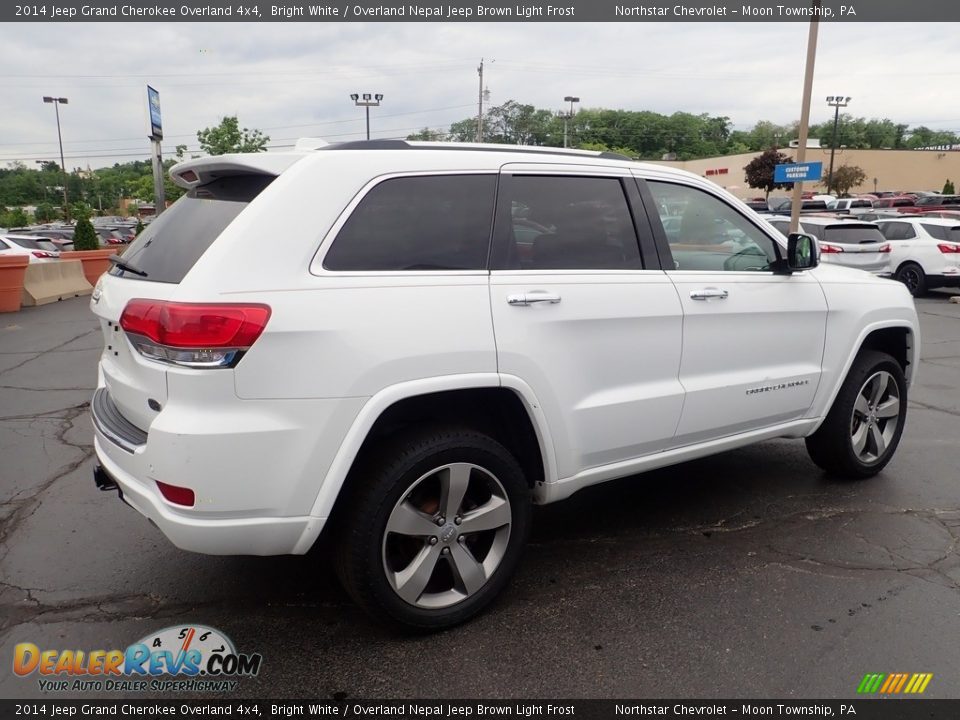 2014 Jeep Grand Cherokee Overland 4x4 Bright White / Overland Nepal Jeep Brown Light Frost Photo #9