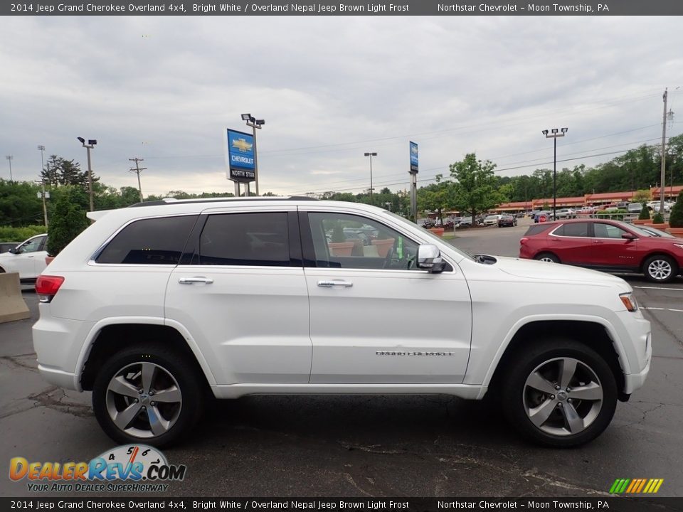 2014 Jeep Grand Cherokee Overland 4x4 Bright White / Overland Nepal Jeep Brown Light Frost Photo #10