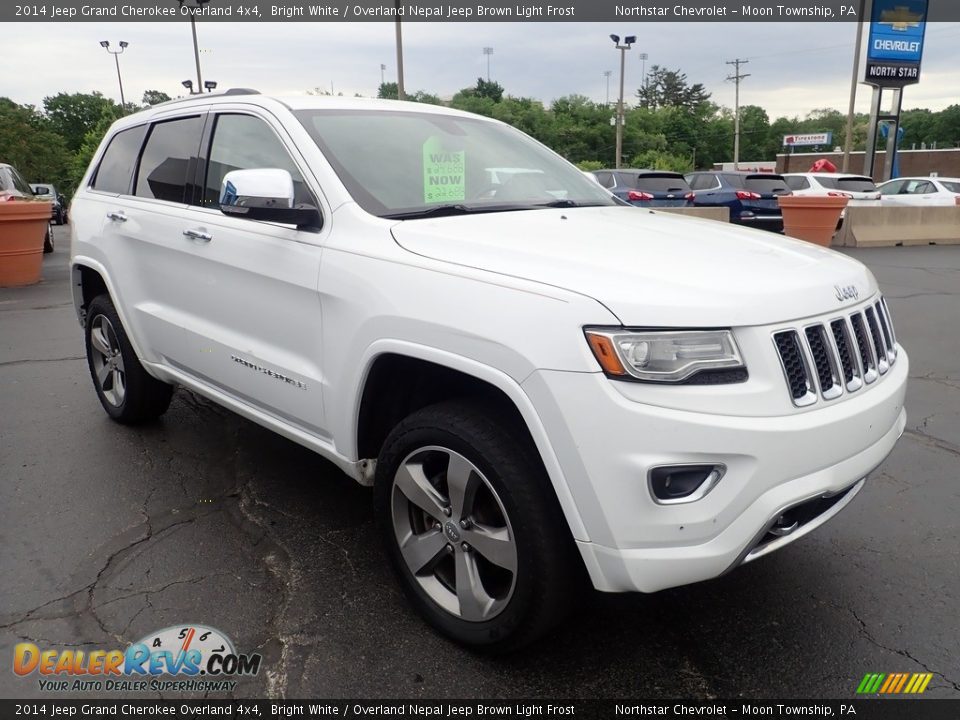 2014 Jeep Grand Cherokee Overland 4x4 Bright White / Overland Nepal Jeep Brown Light Frost Photo #11
