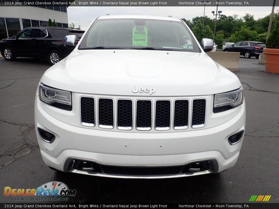 2014 Jeep Grand Cherokee Overland 4x4 Bright White / Overland Nepal Jeep Brown Light Frost Photo #13