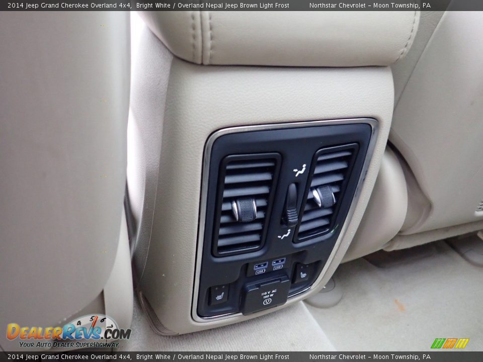 2014 Jeep Grand Cherokee Overland 4x4 Bright White / Overland Nepal Jeep Brown Light Frost Photo #23