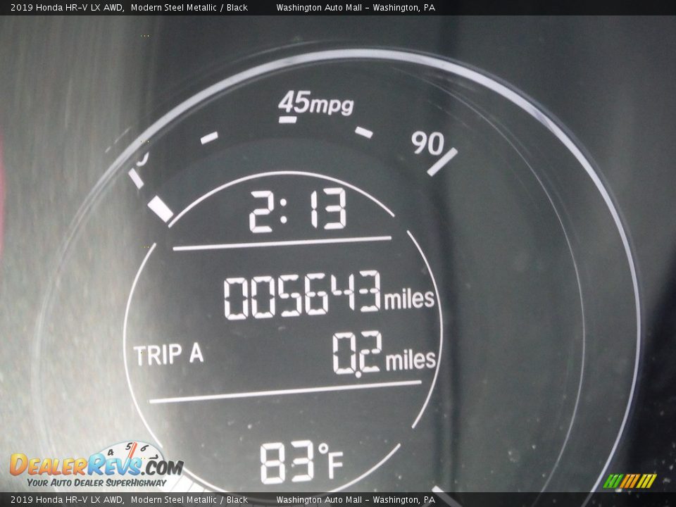 2019 Honda HR-V LX AWD Modern Steel Metallic / Black Photo #25