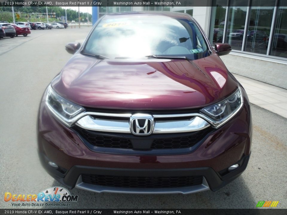 2019 Honda CR-V EX AWD Basque Red Pearl II / Gray Photo #5