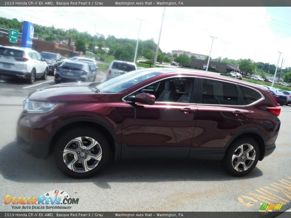 2019 Honda CR-V EX AWD Basque Red Pearl II / Gray Photo #7