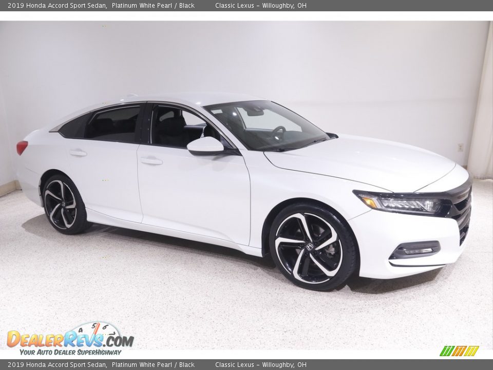 2019 Honda Accord Sport Sedan Platinum White Pearl / Black Photo #1