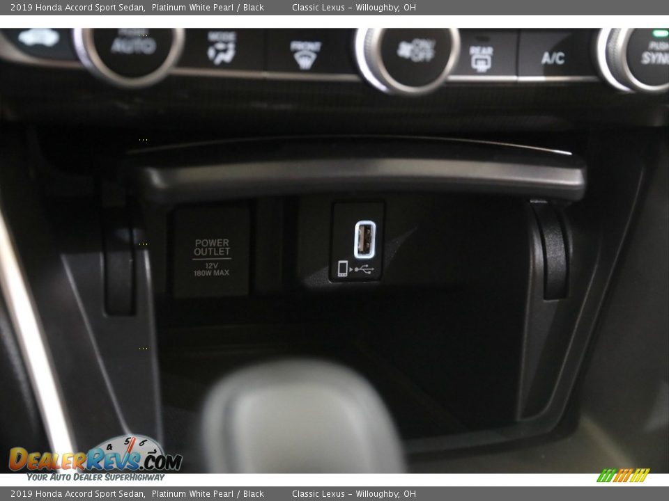 2019 Honda Accord Sport Sedan Platinum White Pearl / Black Photo #15