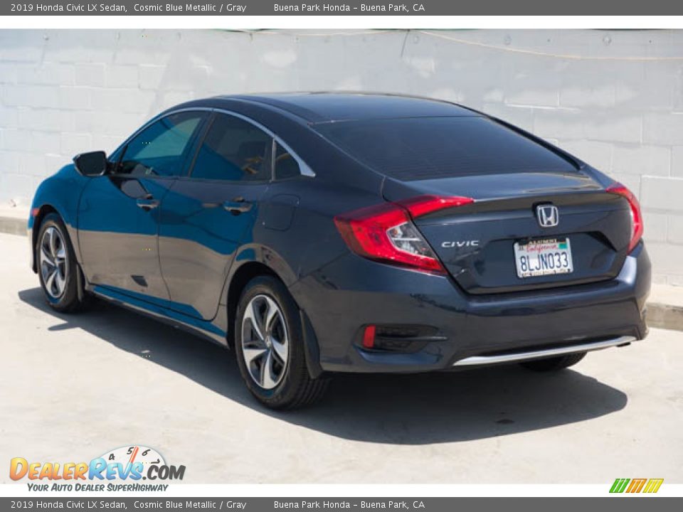 2019 Honda Civic LX Sedan Cosmic Blue Metallic / Gray Photo #2