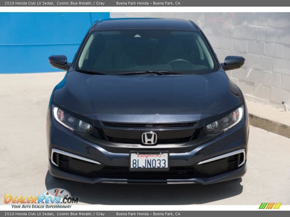 2019 Honda Civic LX Sedan Cosmic Blue Metallic / Gray Photo #7