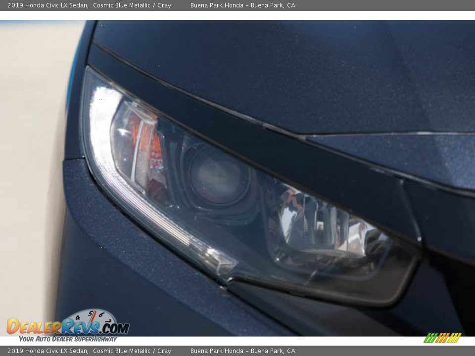 2019 Honda Civic LX Sedan Cosmic Blue Metallic / Gray Photo #8