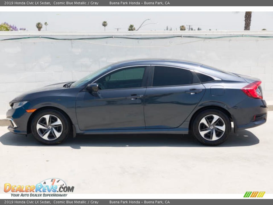 2019 Honda Civic LX Sedan Cosmic Blue Metallic / Gray Photo #10