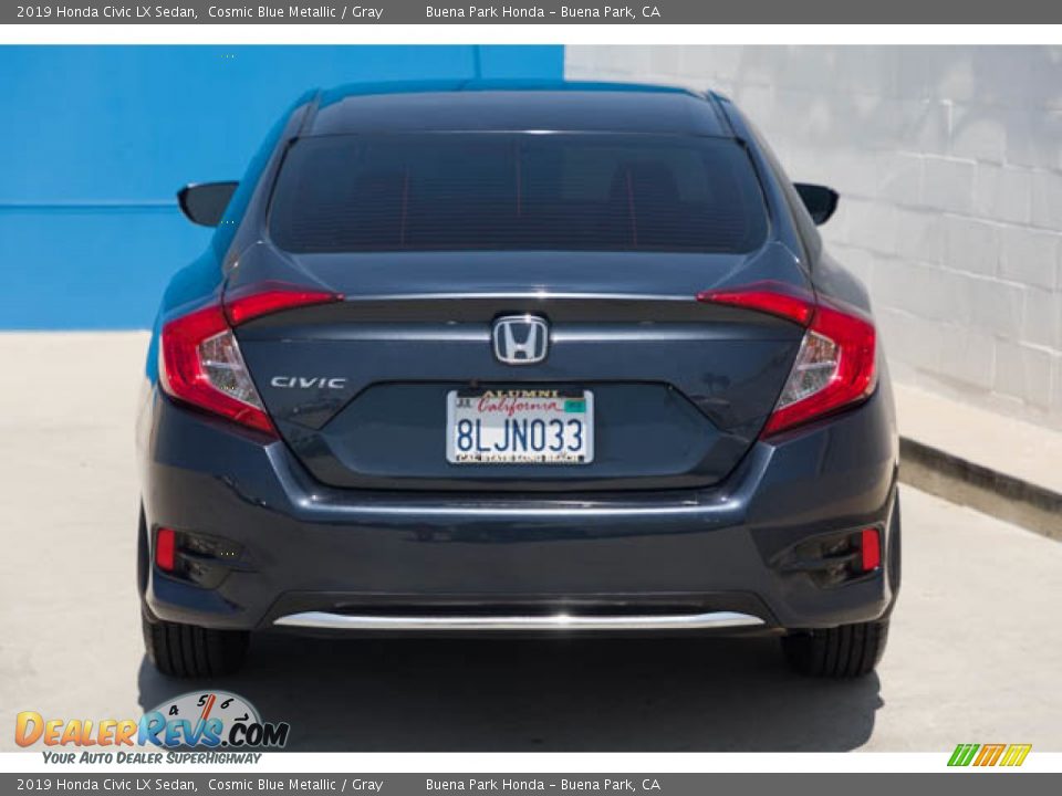 2019 Honda Civic LX Sedan Cosmic Blue Metallic / Gray Photo #11