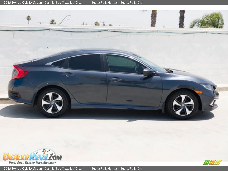 2019 Honda Civic LX Sedan Cosmic Blue Metallic / Gray Photo #14
