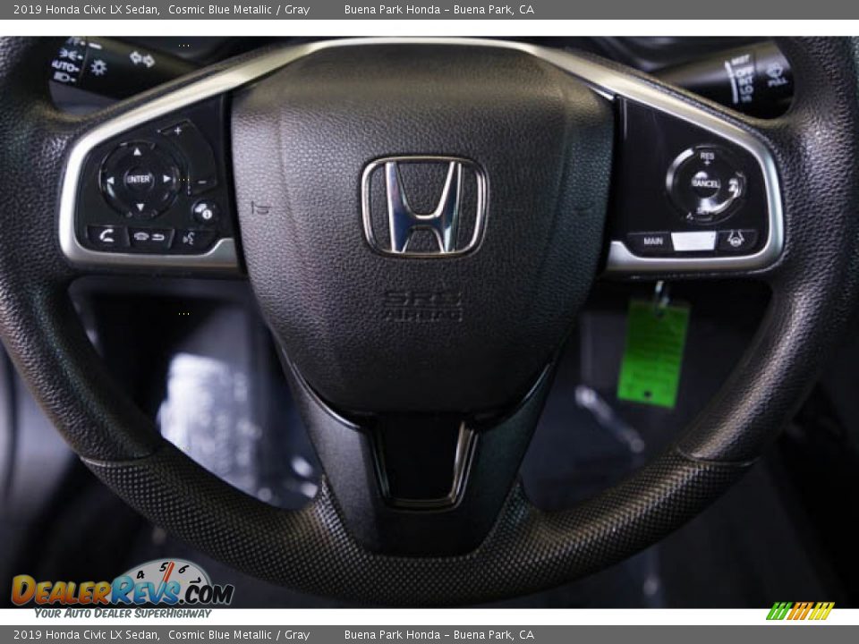 2019 Honda Civic LX Sedan Cosmic Blue Metallic / Gray Photo #15