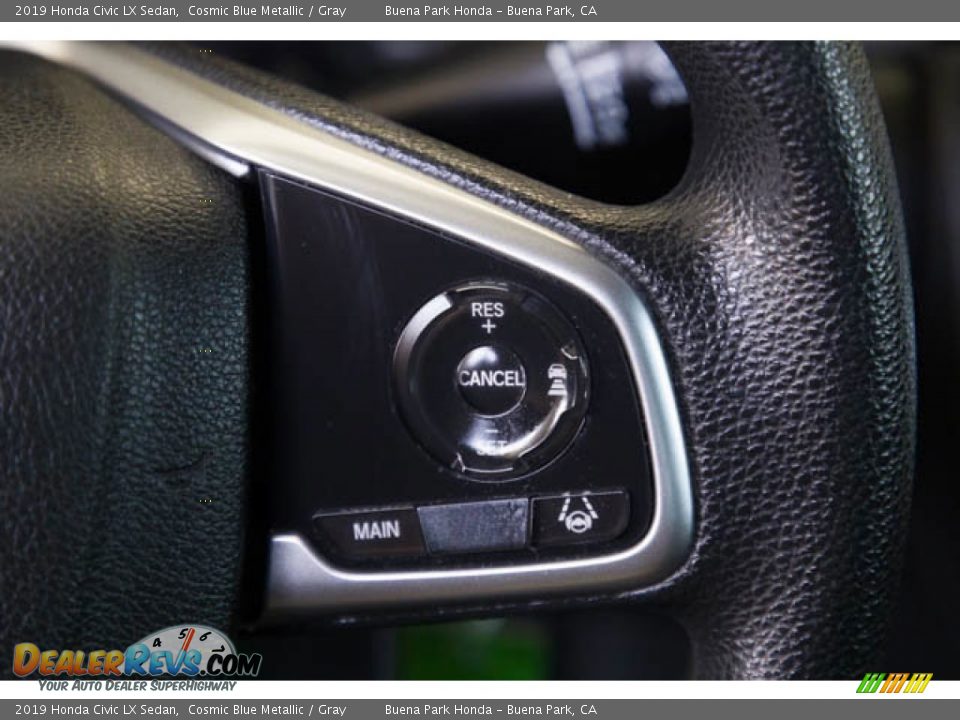 2019 Honda Civic LX Sedan Cosmic Blue Metallic / Gray Photo #17