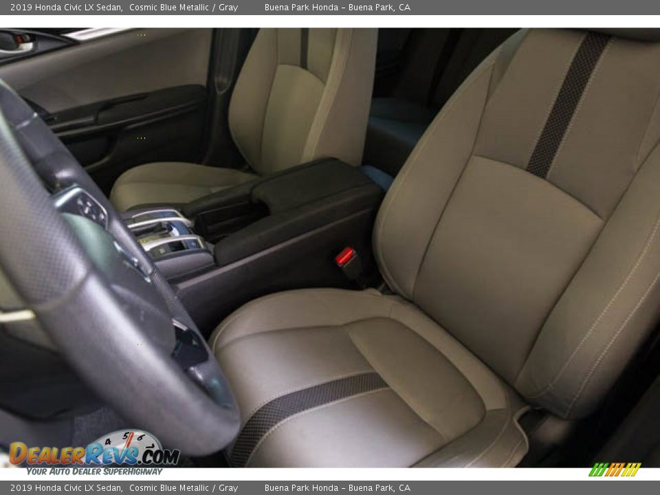2019 Honda Civic LX Sedan Cosmic Blue Metallic / Gray Photo #18
