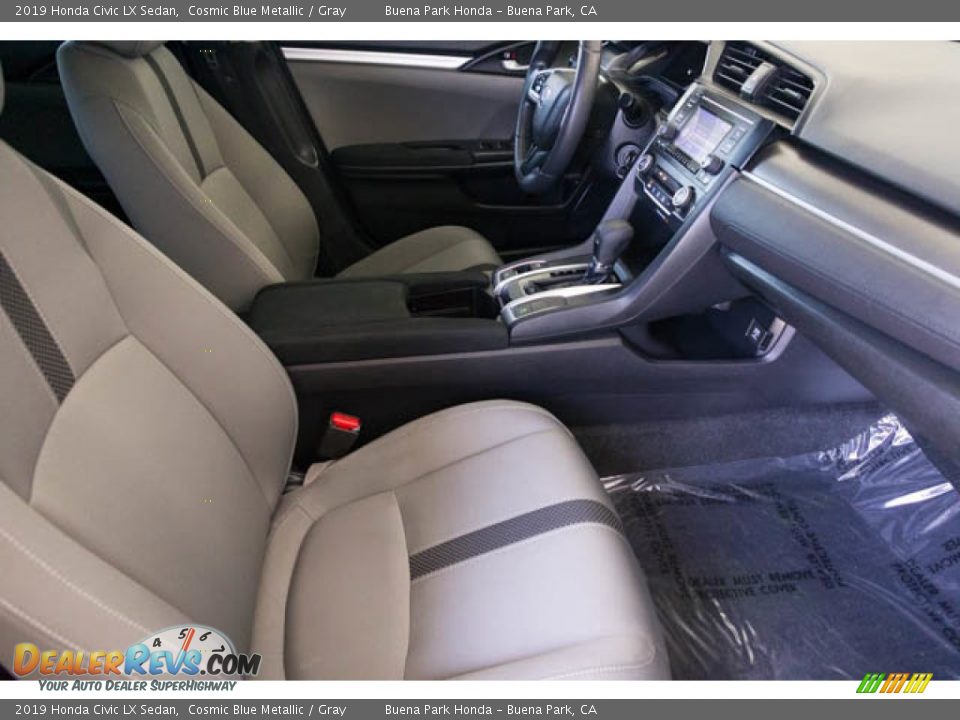2019 Honda Civic LX Sedan Cosmic Blue Metallic / Gray Photo #22