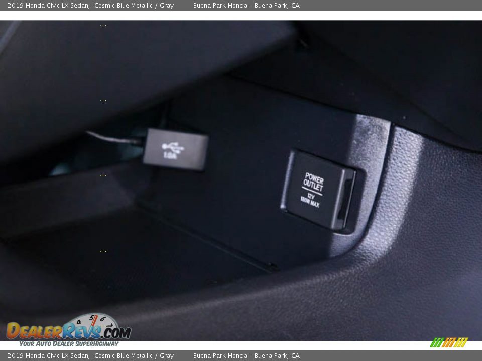 2019 Honda Civic LX Sedan Cosmic Blue Metallic / Gray Photo #23