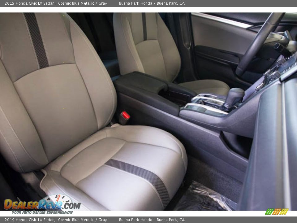 2019 Honda Civic LX Sedan Cosmic Blue Metallic / Gray Photo #24