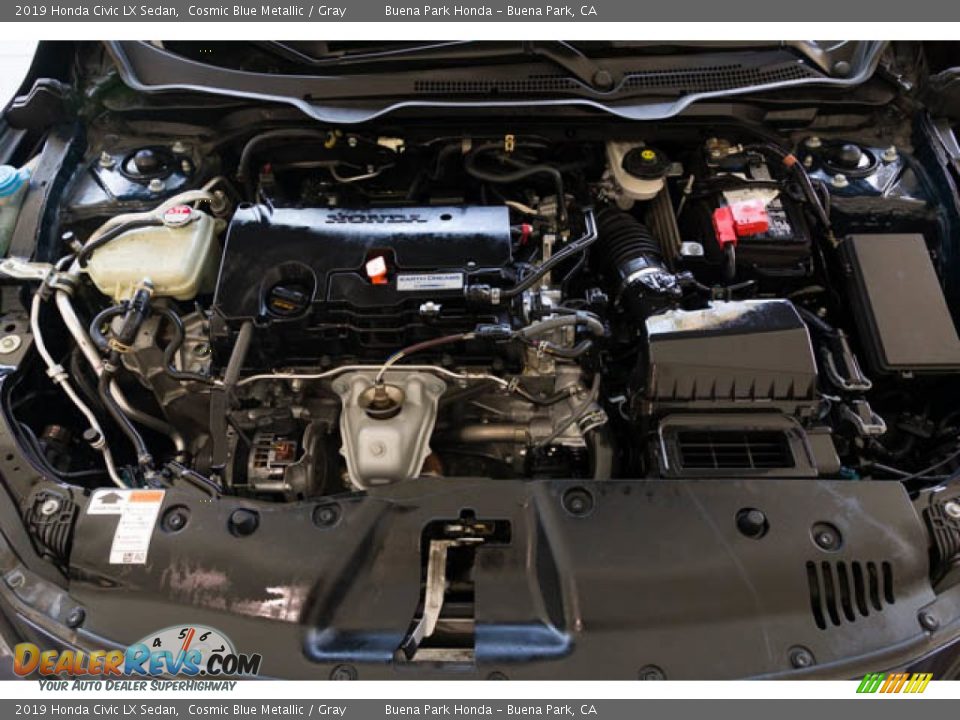 2019 Honda Civic LX Sedan Cosmic Blue Metallic / Gray Photo #33