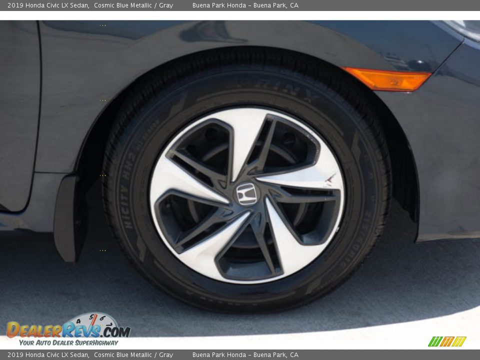 2019 Honda Civic LX Sedan Cosmic Blue Metallic / Gray Photo #35
