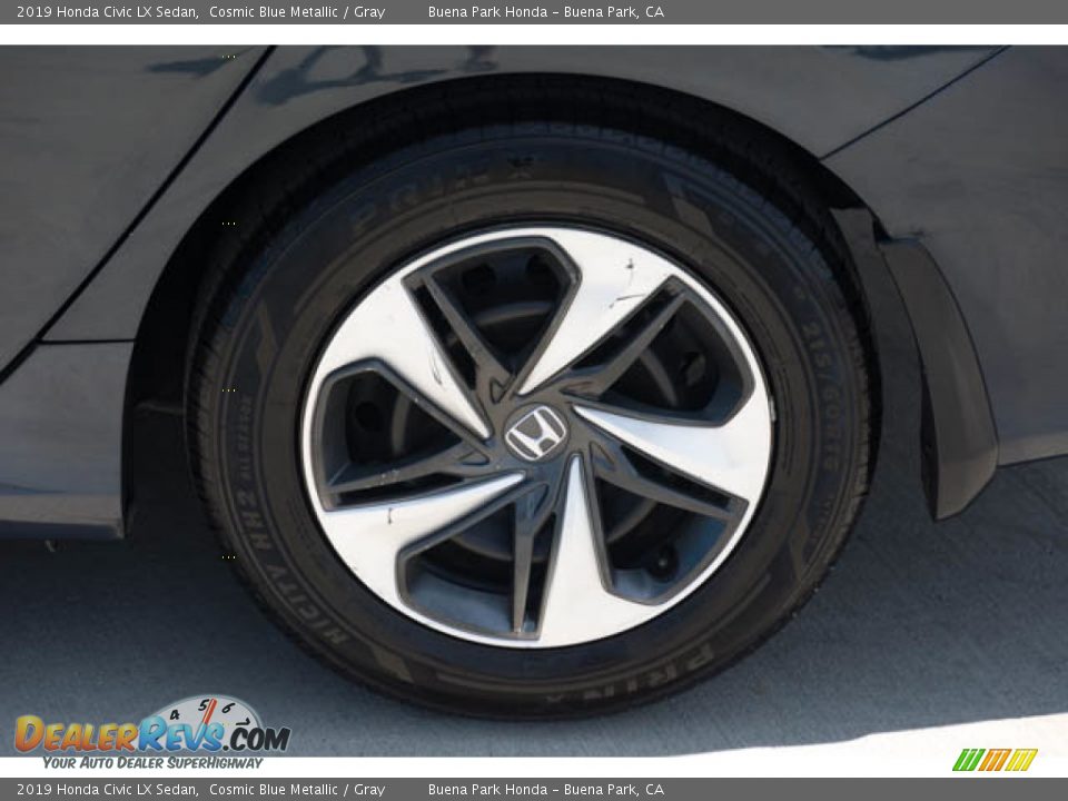 2019 Honda Civic LX Sedan Cosmic Blue Metallic / Gray Photo #36